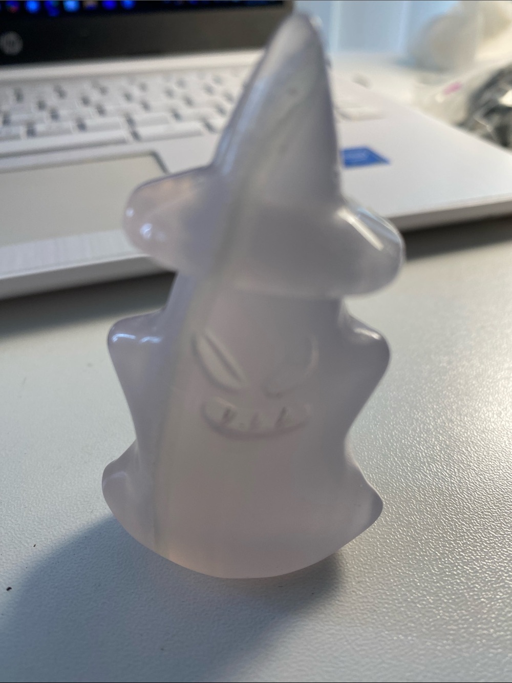 White Ghost Stone Holiday Figurine - Decorative Accent